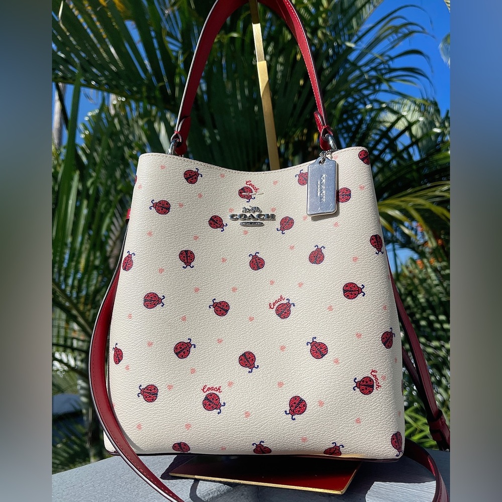 Coach NWOT Crossbody/Shoulder/Top Handle Carry Bag LadyBugs TownBucket & DustBag